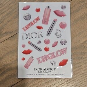 Dior Lip Glow Sticker Sheet — Pink & Red Accents
